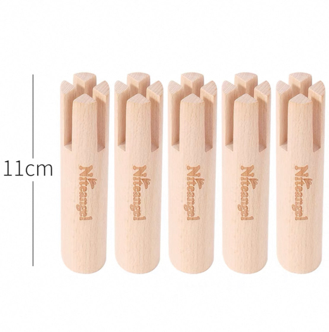 Niteangel Set of Beech Stilts for Elevating & Safely Setting Multi-Chamber Series Maze House