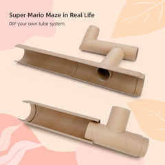 Niteangel Hamster Cardboard Paper Tunnel Set - DIY & Build Unique Tube Burrow as Hideout for Small Sized Animals Like Hamsters Mouse Gerbils Mice