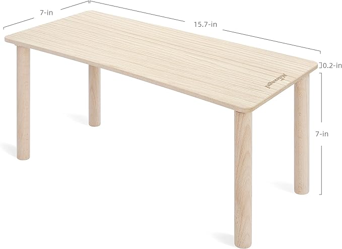 Niteangel Hamster Birch Wood Platform for Small aminals' Food Bowl Drinking Bottle and Other cage Accessories