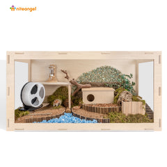 Niteangel Bigger World - MDF Aspen Terrarium for Hamster Gerbils Mice Lemming Degus or Other Small-Sized Pets