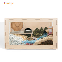 Niteangel Bigger World - MDF Aspen Terrarium for Hamster Gerbils Mice Lemming Degus or Other Small-Sized Pets