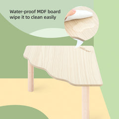 Niteangel Hamster Play Wooden Platform for Dwarf Syrian Hamsters or Other Small Pets (Triangle)