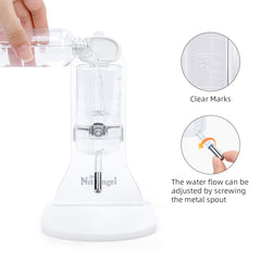 Niteangel Water Bottle with Stand for Syrian Dwarf Hamsters Gerbils Mice Rats Degus Small pet (Transparent)