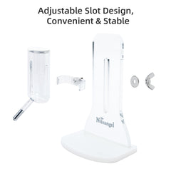 Niteangel Water Bottle with Stand for Syrian Dwarf Hamsters Gerbils Mice Rats Degus Small pet (Transparent)