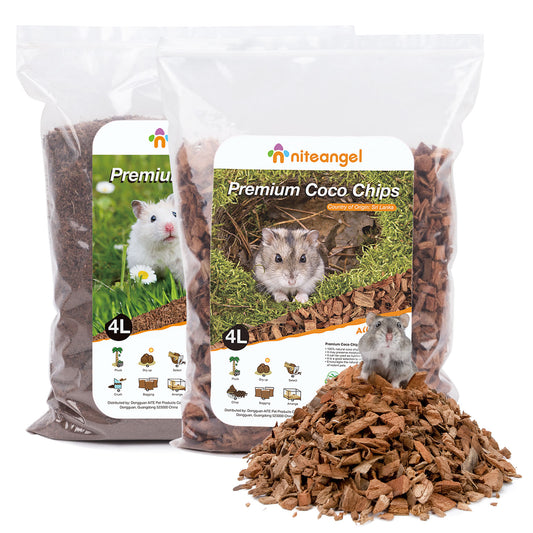 Niteangel Coco Peat & Chips Dry Digging & Burrowing Base for Rodent Pets