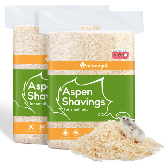 Niteangel Small Animal Aspen Bedding: - for Syrian Dwarf Hamster Gerbil Mice Lemming Degu or Other Small Pets