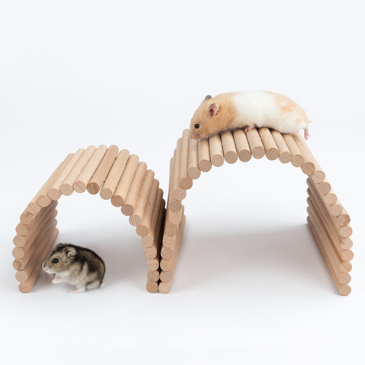 Niteangel Hamster Climbing Ladder Beech Bendy Bridge for Small Animals