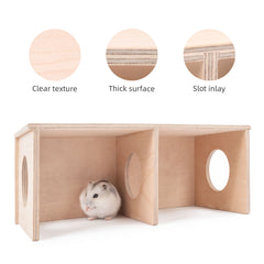 Niteangel Hamster Secret Peep Shed 2-Chamber Hideout & Tunnel Exploring Toys