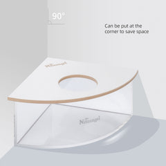 Niteangel Small Animal Sand-Bath Box - Acrylic Critter's Sand Bath Shower Room & Digging Sand Container〔Triangle〕