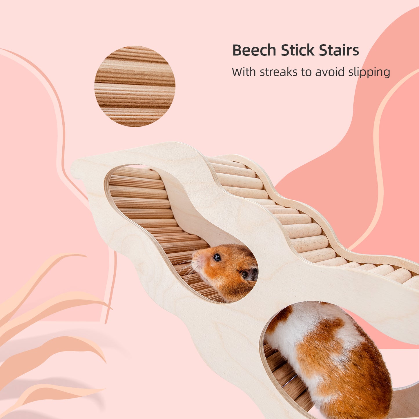 Niteangel Hamster House w/Climbing Ladder for Hamsters Gerbils Mice or Similar-Sized Pets