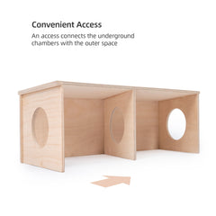Niteangel Hamster Secret Peep Shed 2-Chamber Hideout & Tunnel Exploring Toys