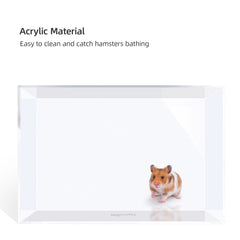 Niteangel Small Animal Sand-Bath Box - Acrylic Critter's Sand Bath Shower Room & Digging Sand Container〔Rectangle〕