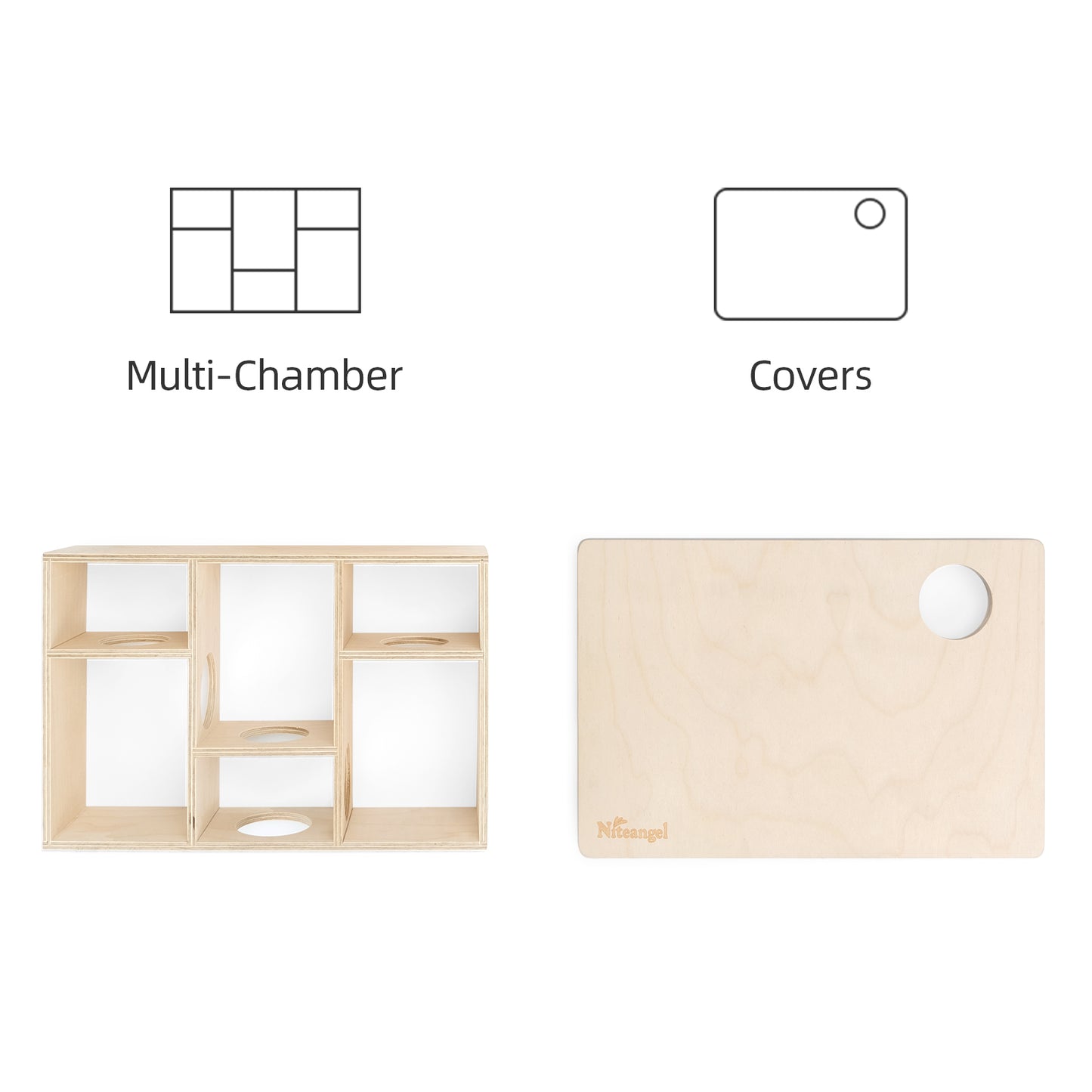 Niteangel Multi-Chamber Hamster House Maze: Multi-Room Hideouts & Tunnel Exploring Toys〔6-Room〕