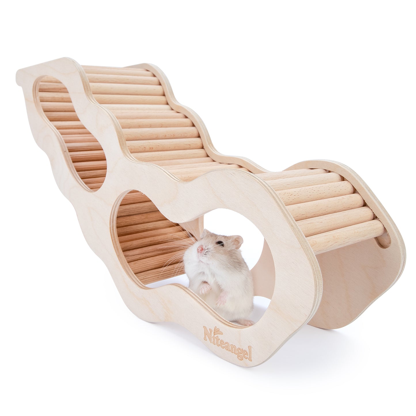 Niteangel Hamster House w/Climbing Ladder for Hamsters Gerbils Mice or Similar-Sized Pets