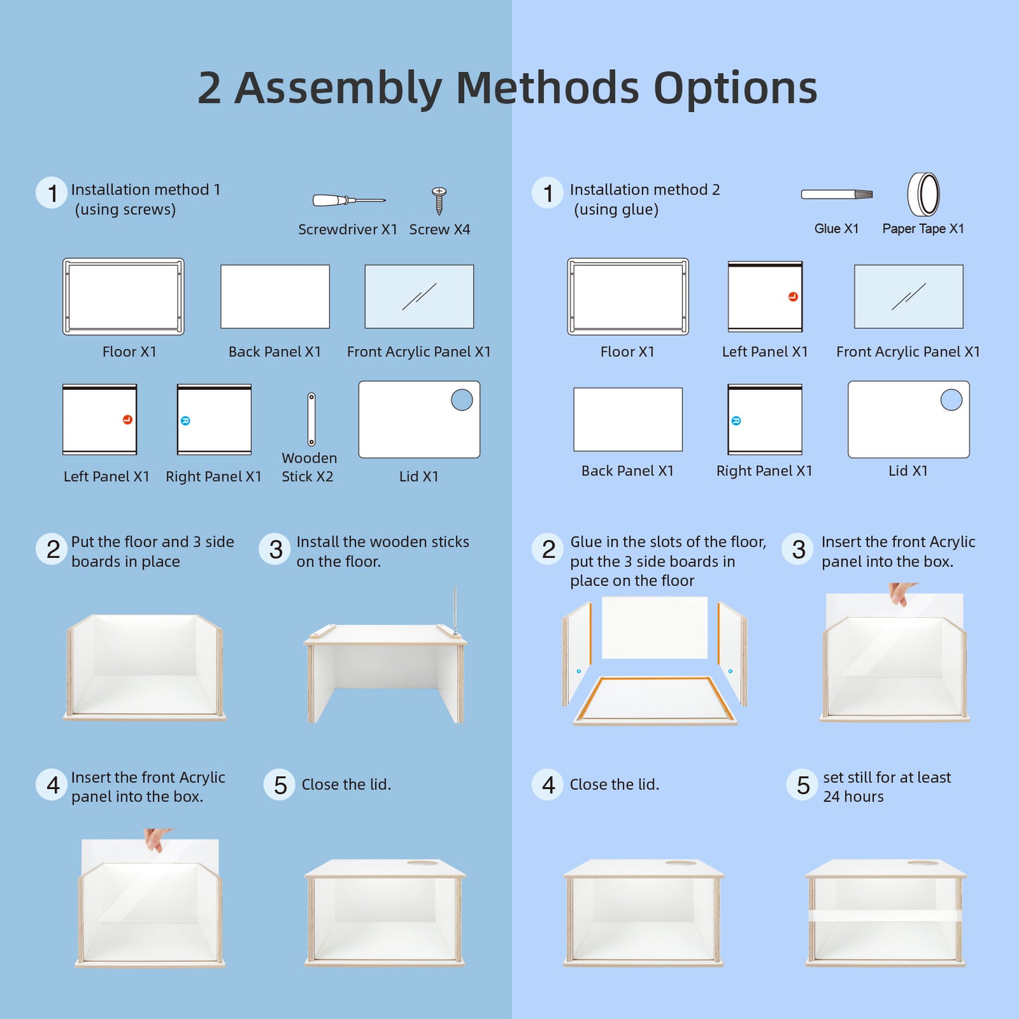 Niteangel Visible Hamster Digging Box for Syrian Dwarf Roborovski Campbell Hamsters Gerbils Mice Lemmings Degus or Other Small-Sized Pets
