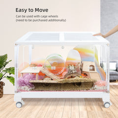 Niteangel Stacker Series Hamster Cage: - Stackable & Large Glass Terrarium