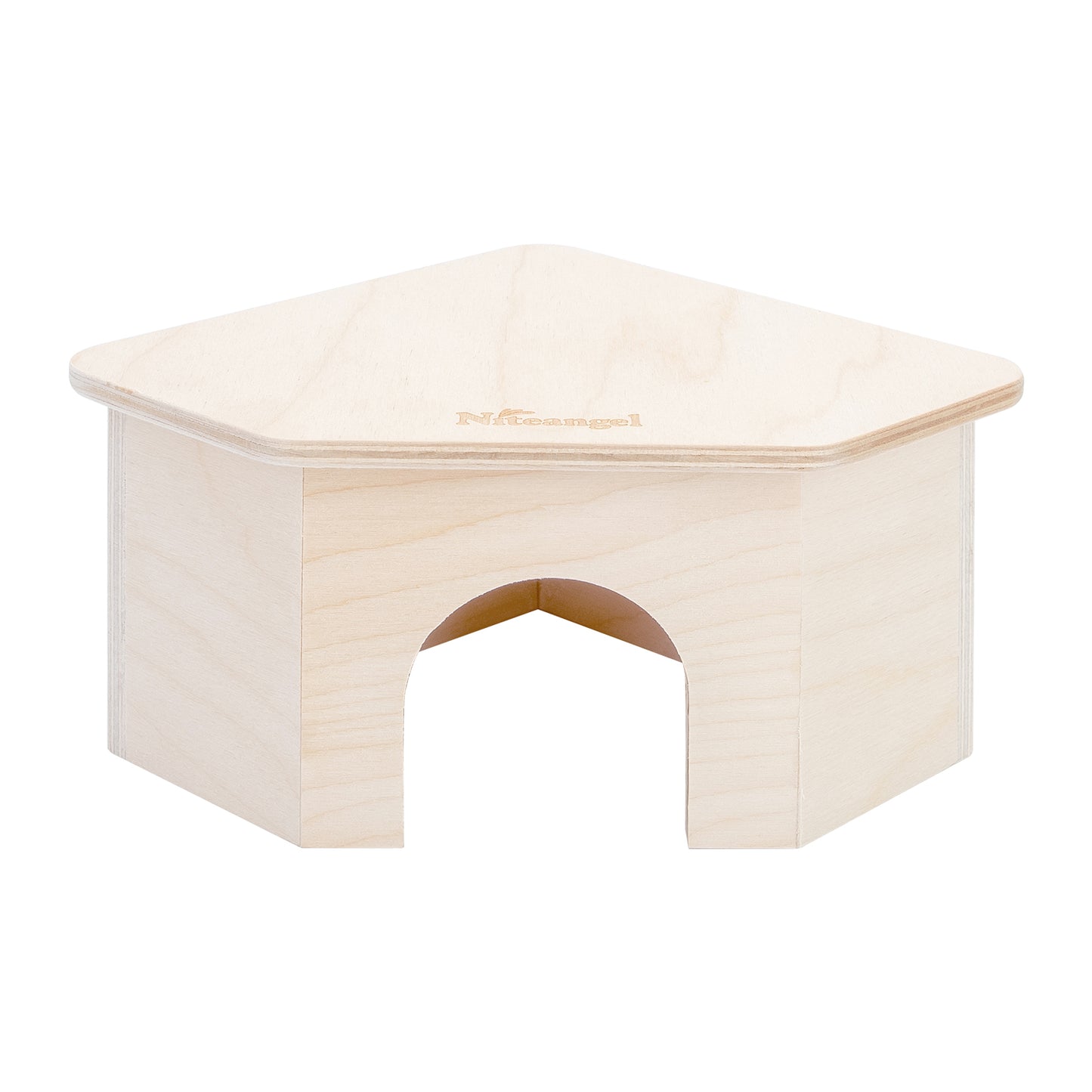 Niteangel Birch Chamber Maze Hamster Hideout - Small Pets Forest House Habitat Decoration for Hamster Mice Gerbils〔Triangle-Shaped Hamster Hut〕