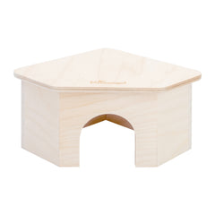 Niteangel Birch Chamber Maze Hamster Hideout - Small Pets Forest House Habitat Decoration for Hamster Mice Gerbils〔Triangle-Shaped Hamster Hut〕