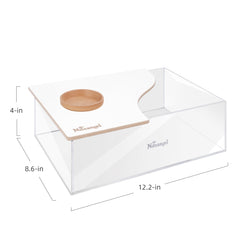 Niteangel Small Animal Sand-Bath Box - Acrylic Critter's Sand Bath Shower Room & Digging Sand Container〔Rectangle〕