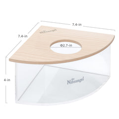 Niteangel Small Animal Sand-Bath Box - Acrylic Critter's Sand Bath Shower Room & Digging Sand Container〔Triangle〕