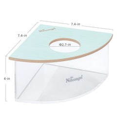 Niteangel Small Animal Sand-Bath Box - Acrylic Critter's Sand Bath Shower Room & Digging Sand Container〔Triangle〕