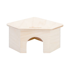 Niteangel Birch Chamber Maze Hamster Hideout - Small Pets Forest House Habitat Decoration for Hamster Mice Gerbils〔Triangle-Shaped Hamster Hut〕