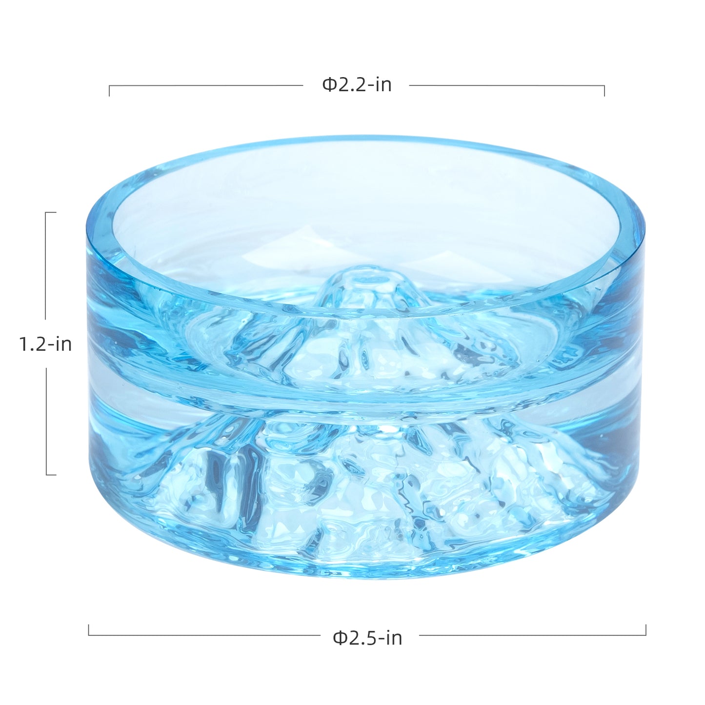 Niteangel Hamster Feeding & Water Bowls- Mount Fuji Series Glass Drinking Bowls for Dwarf Syrian Hamsters Gerbils Mice Rats or Other Similar-Sized Small Pets