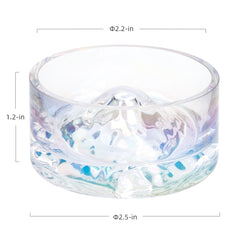 Niteangel Hamster Feeding & Water Bowls- Mount Fuji Series Glass Drinking Bowls for Dwarf Syrian Hamsters Gerbils Mice Rats or Other Similar-Sized Small Pets