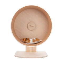 Niteangel Wooden Hamster Exercise Wheel:- Silent Hamster Running Wheel for Hamsters Gerbil Mice and Other Similar-Sized Small Pets