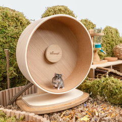 Niteangel Wooden Hamster Exercise Wheel:- Silent Hamster Running Wheel for Hamsters Gerbil Mice and Other Similar-Sized Small Pets