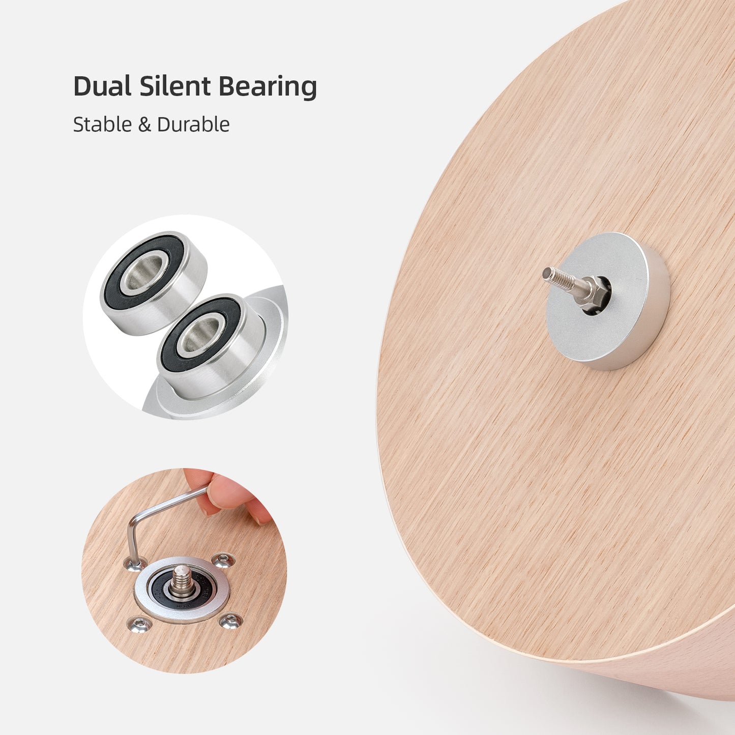 Niteangel Wooden Hamster Exercise Wheel:- Silent Hamster Running Wheel for Hamsters Gerbil Mice and Other Similar-Sized Small Pets