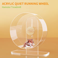 Niteangel Silent Hamster Exercise Wheel: Dual-Bearing Quiet Spinning Acrylic Hamster Running Wheel for Dwarf Hamster Gerbils Mice Degus Or Other Small Animals