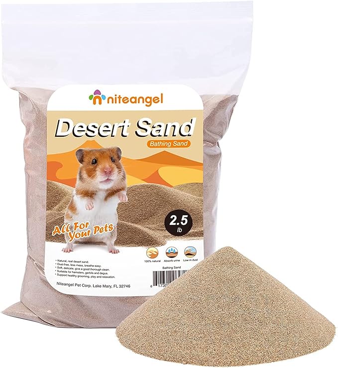 Niteangel Desert Bathing Desert Sand for Hamster Gerbil Mice or Other Small Pets