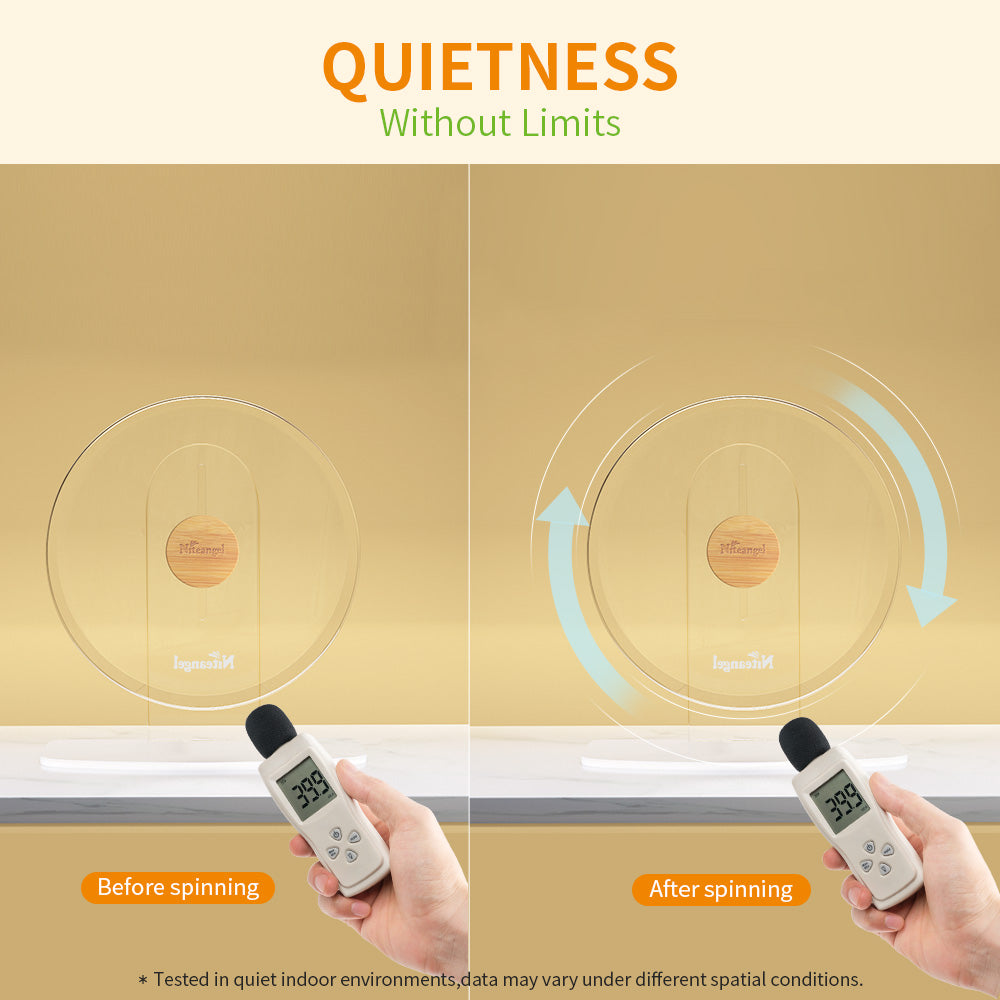 Niteangel Silent Hamster Exercise Wheel: Dual-Bearing Quiet Spinning Acrylic Hamster Running Wheel for Dwarf Hamster Gerbils Mice Degus Or Other Small Animals