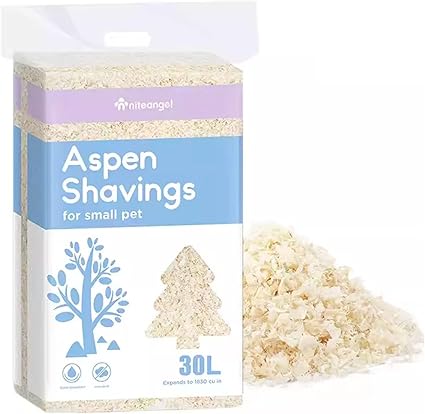 Niteangel Small Animal Aspen Bedding: - for Syrian Dwarf Hamster Gerbil Mice Lemming Degu or Other Small Pets