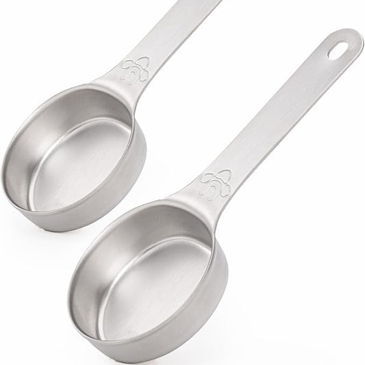 Niteangel Hamster Food Scoop - Stainless Steel Measuring Scoop for Dwarf Syrian Hamsters Gerbils Mice Degus or Other Similar-Sized Small Pets