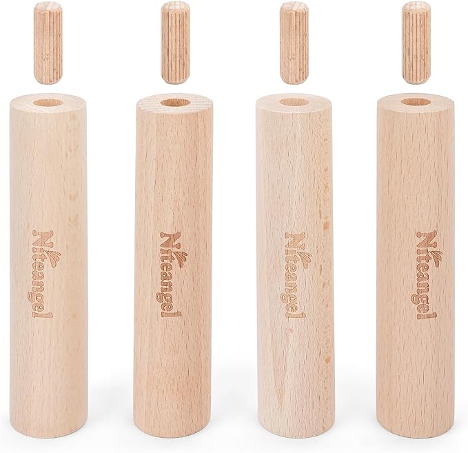 Niteangel Set of Beech Stilts for Elevating & Safely Setting Multi-Chamber Series Maze House