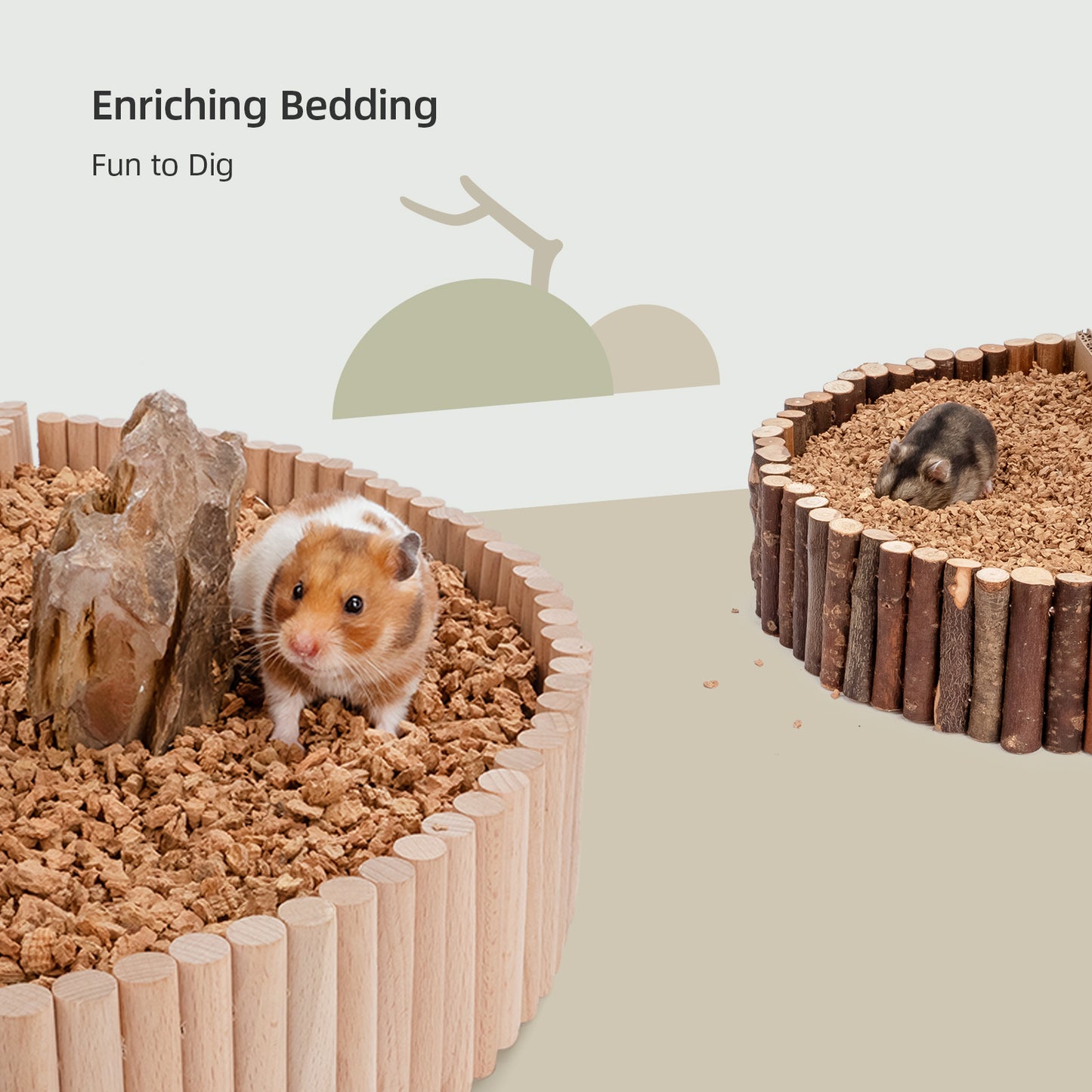 Niteangel Natural Coco Hamster Bedding Pet Litter for Dwarf Syrian Hamsters, Gerbils, mices, Degus or Other Small Animal