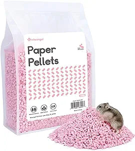 Niteangel Hamster Paper Pellets Bedding for Syrian Dwarf Hamsters Gerbils Mice Mouse Lemming Degus or Other Small-Sized Pets