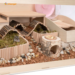 Niteangel Bigger World - MDF Aspen Terrarium for Hamster Gerbils Mice Lemming Degus or Other Small-Sized Pets