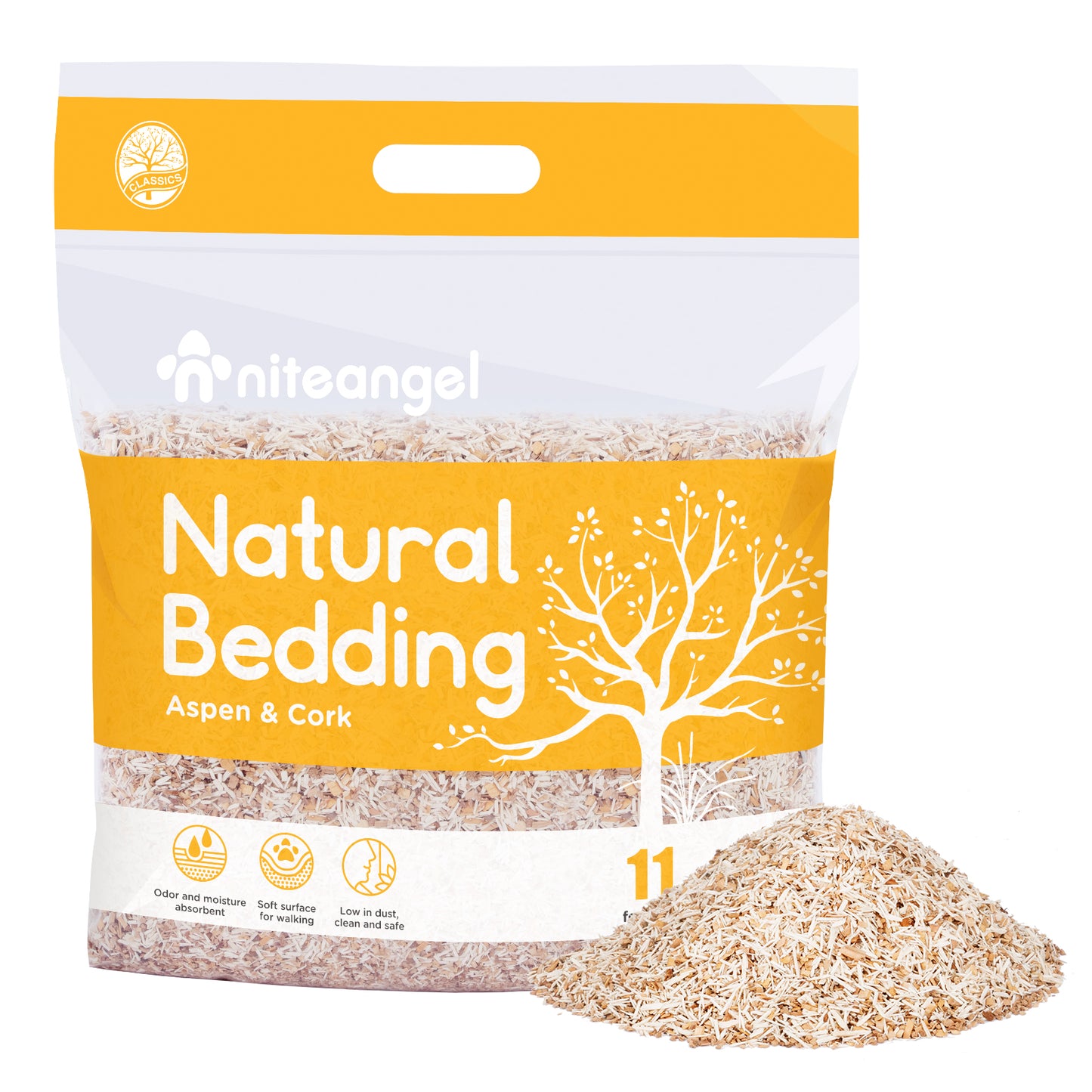 Niteangel Classic Mix Natural & Soft Hamster Bedding for Syrian Dwarf Hamsters Gerbils Mice Degus or Other Small-Sized Pet