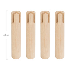Niteangel Set of Beech Stilts for Elevating & Safely Setting Multi-Chamber Series Maze House
