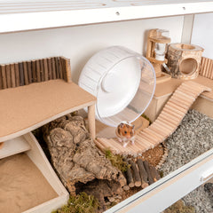 Niteangel Vista Hamster Cage W/ Oblique Opening - MDF Aspen Small Animal Cage