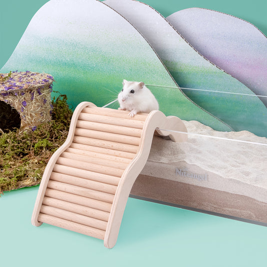 Niteangel Hamster Climbing Bridge Ladder for Hamster Aryclic SandBath Box or Other Small-Sized Pets