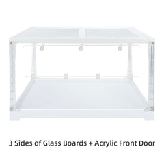 Niteangel Stacker Series Hamster Cage: - Stackable & Large Glass Terrarium