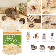 Niteangel Small Animal Aspen Bedding: - for Syrian Dwarf Hamster Gerbil Mice Lemming Degu or Other Small Pets