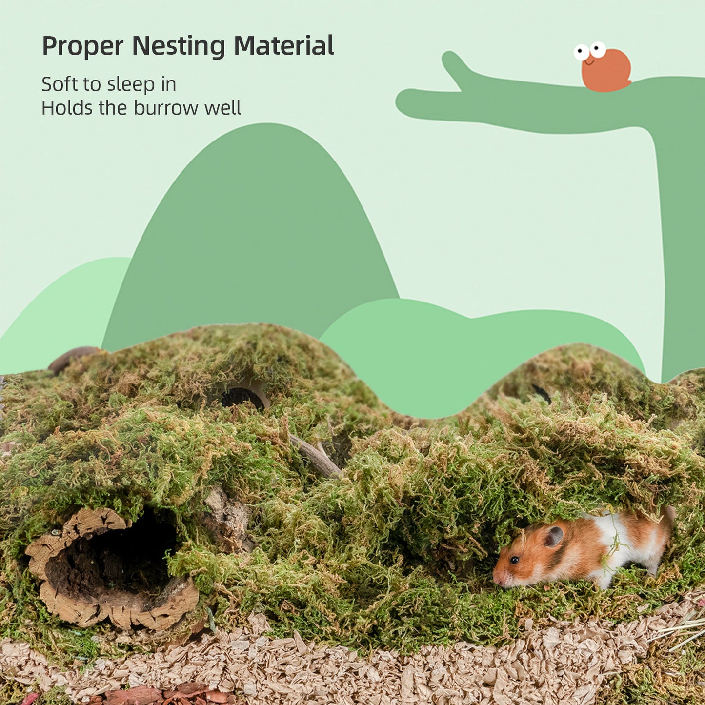 Niteangel Forest Moss Soft Natural Moss Bedding Nesting for Small Pet