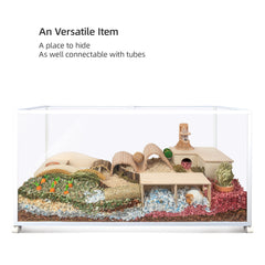 Niteangel Hamster Secret Peep Shed 2-Chamber Hideout & Tunnel Exploring Toys