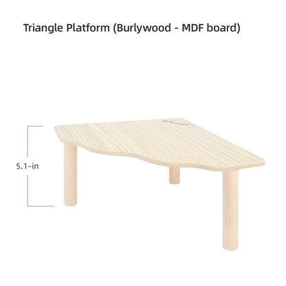 Niteangel Hamster Play Wooden Platform for Dwarf Syrian Hamsters or Other Small Pets (Triangle)