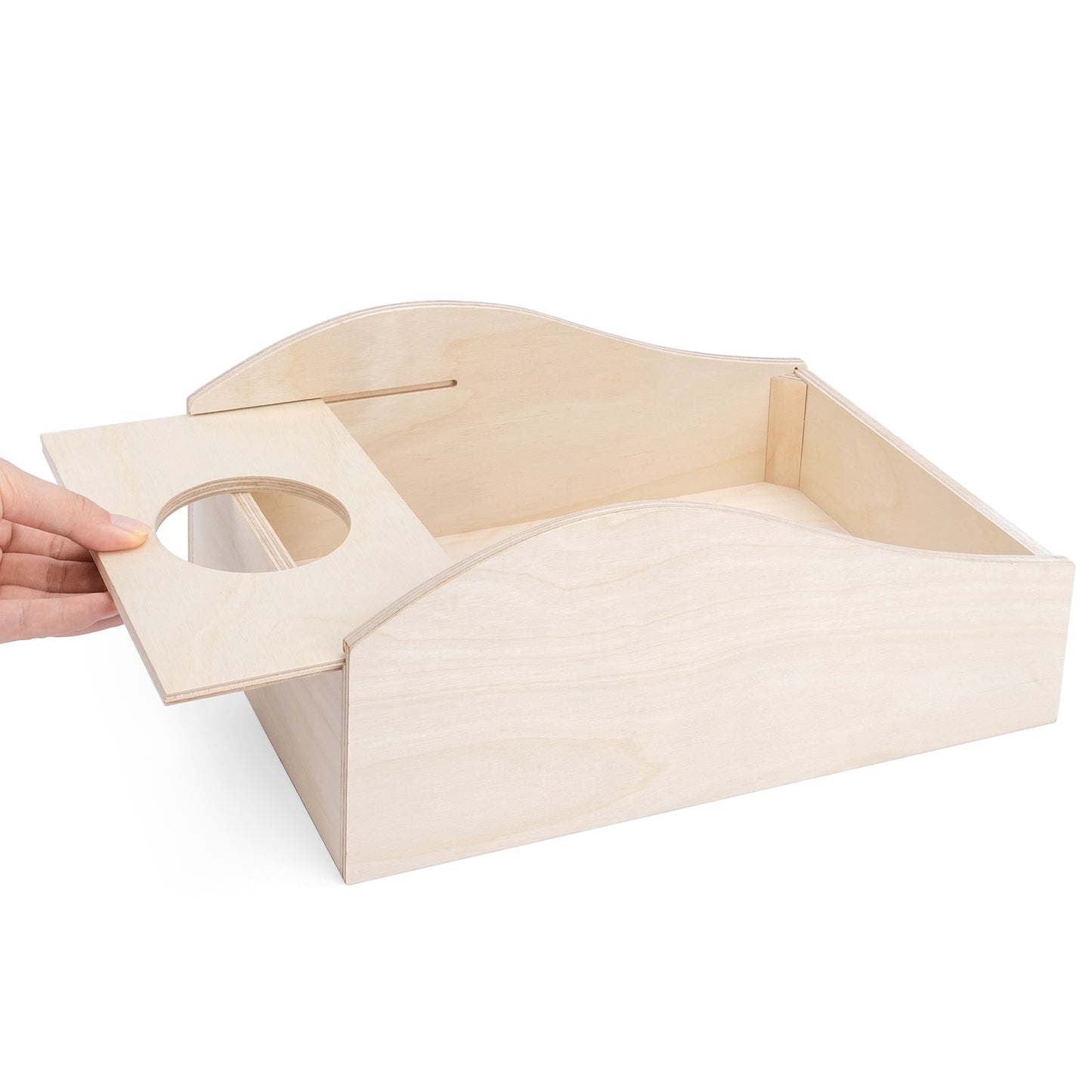 Niteangel Large Wooden Sand Bath with Hideout and Food Bowl for Hamsters